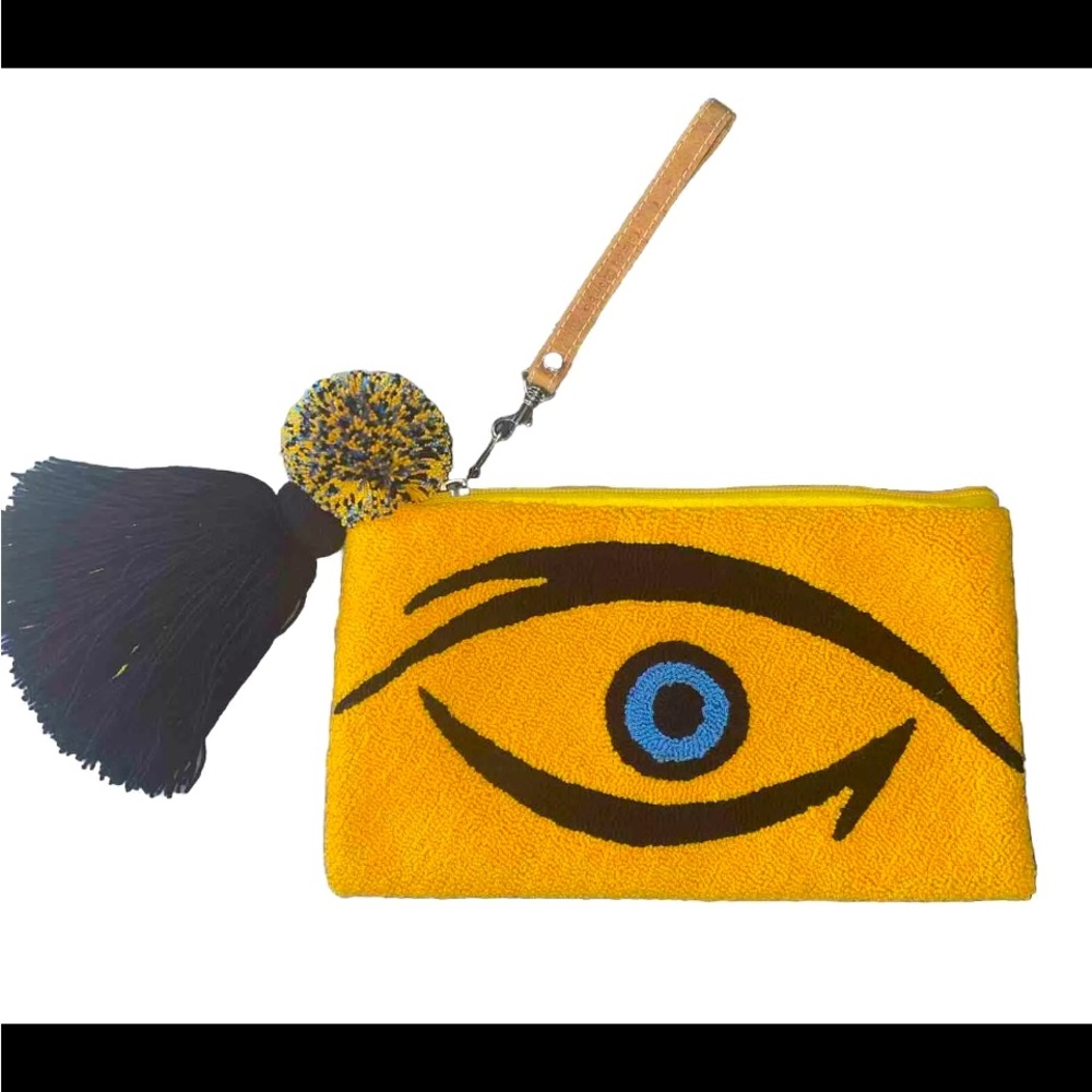 Authentic 100% Wayuu Clutch Bag Medium Evil Eye Good Luck Clutch